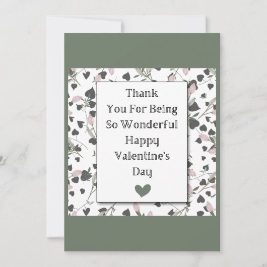 Harten en bloemblaadjes: een dankbare Valentijnse  Feestdagenkaart (Voorkant)