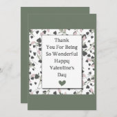 Harten en bloemblaadjes: een dankbare Valentijnse  Feestdagenkaart (Voorkant / Achterkant)