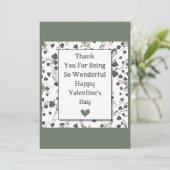 Harten en bloemblaadjes: een dankbare Valentijnse  Feestdagenkaart (Staand voorkant)