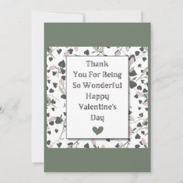 Harten en bloemblaadjes: een dankbare Valentijnse  Feestdagenkaart