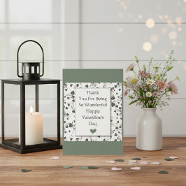 Harten en bloemblaadjes: een dankbare Valentijnse  Feestdagenkaart