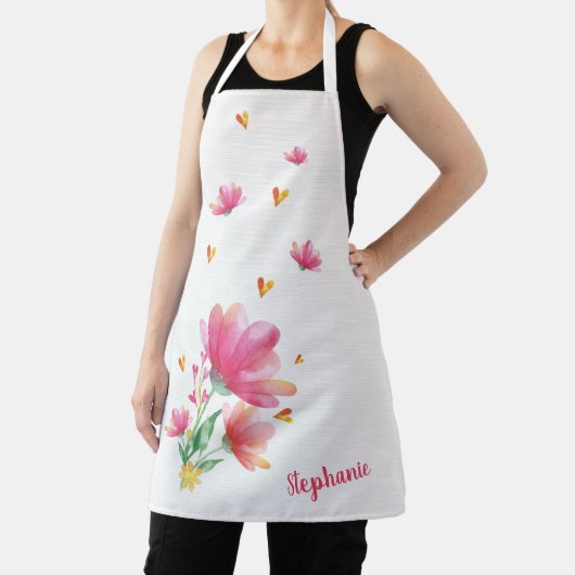Harten en bloemen Apron Schort (Insitu)