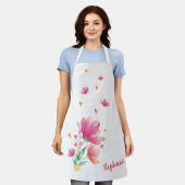 Harten en bloemen Apron Schort (Gedragen)