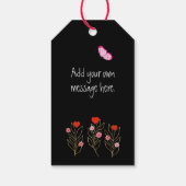 Harten en bloemen cadeaulabel (Achterkant)