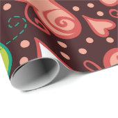 Harten en bloemen cadeaupapier (Rol Hoek)