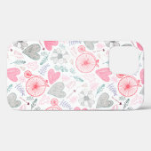 Harten en bloemen Case-Mate iPhone case (Achterkant (horizontaal))