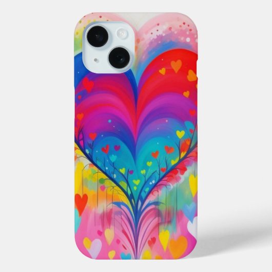  harten en bloemen Case-Mate iPhone case (Achterkant)