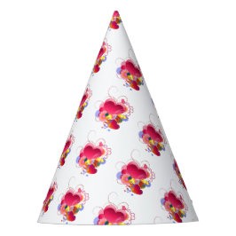 Harten en bloemen feesthoedjes