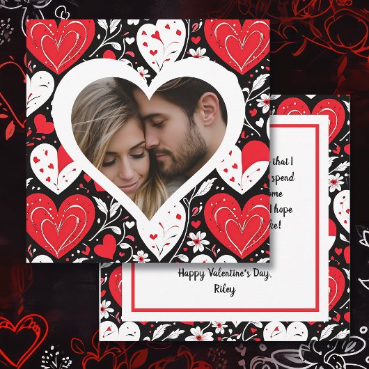 Harten en bloemen Foto Valentijnsdag