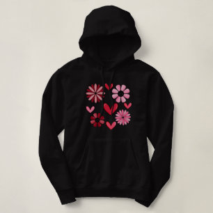 Harten en Bloemen Hoodie