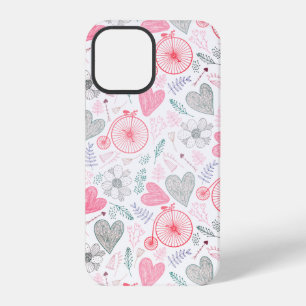 Harten en bloemen iPhone 12 pro hoesje