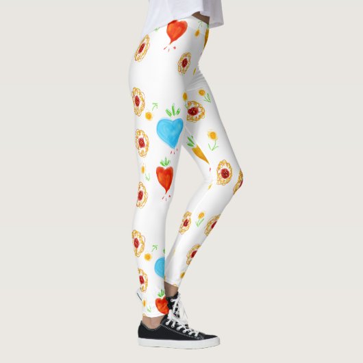 Harten en bloemen leggings (Rechts)