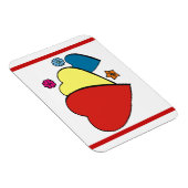 Harten en bloemen- magneet (Rechterzijde)