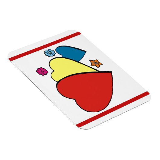 Harten en bloemen- magneet (Rechterzijde)