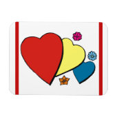 Harten en bloemen- magneet (Horizontaal)