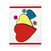 Harten en bloemen- magneet (Verticaal)