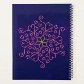 Harten en bloemen Mandala-Geïnspireerd Planner (Achterkant)