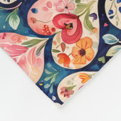 Harten en bloemen, meisjeskamer fleece deken (Hoek)