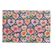 Harten en bloemen, meisjeskamer kussensloop (Achterkant)