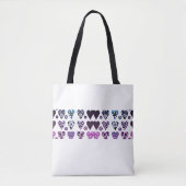 Harten en bloemen Moderne Pop voor kleuren Tote Bag (Voorkant)