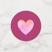 Harten en bloemen op roos goud confetti (Kleine voorkant)