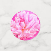 Harten en bloemen op roos goud en witte bruiloft confetti (Kleine voorkant)