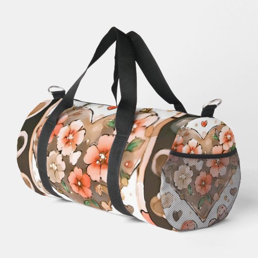 Harten en bloemen plunjezak (Rechterhoek)