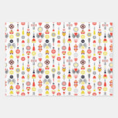 Harten en bloemen rood en zwart Schattige minimali Inpakpapier Vel (Voorkant 3)