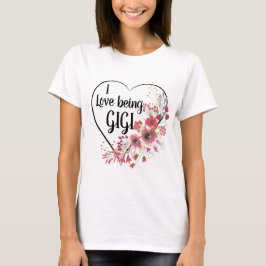 Harten en bloemen t-shirt