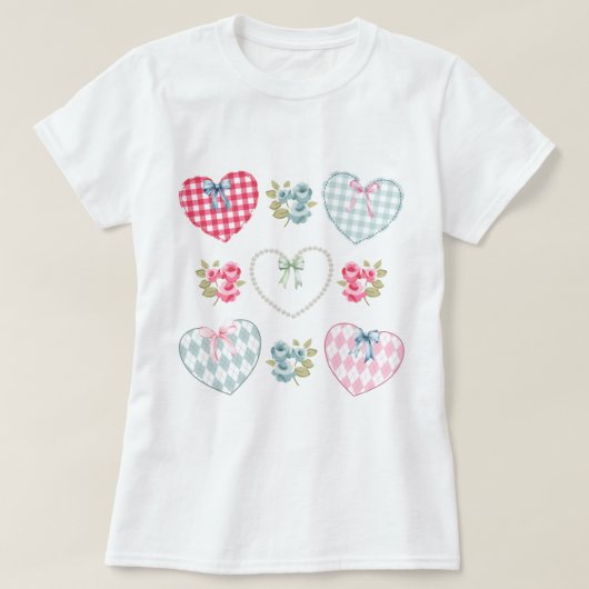 Harten en Bloemen T-shirt (Design voorkant)