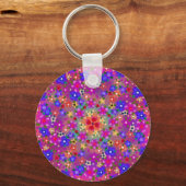 Harten en Bloemen Twee Ontwerpen Boho Mooie Sleutelhanger (Achterkant)