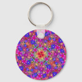Harten en Bloemen Twee Ontwerpen Boho Mooie Sleutelhanger (Achterkant)