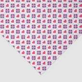 Harten en bloemen Valentijnsdag Tissuepapier (Detail)