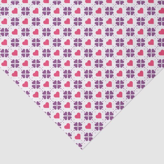 Harten en bloemen Valentijnsdag Tissuepapier (Detail)