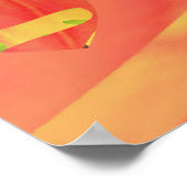 Harten en bloemen Zonnebarstkleuren Poster (Hoek)