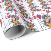 Harten- en bloemenkoningin cadeaupapier (Rol Hoek)