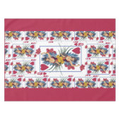 Harten- en bloemenkoningin tafelkleed (Voorkant (Horizontaal))