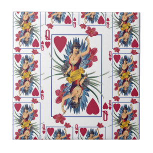 Harten- en bloemenkoningin tegeltje