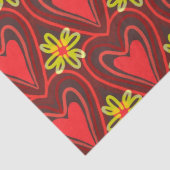 harten en bloemenpapier tissuepapier (Detail)