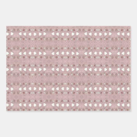 Harten en bloesems inpakpapier vel (Voorkant 3)