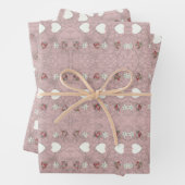 Harten en bloesems inpakpapier vel (In situ)