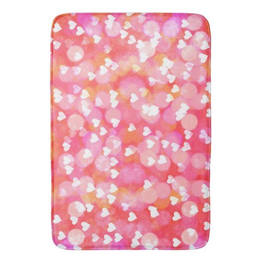 Harten en Bokeh Badmat (Voorkant Verticaal)