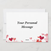 Harten en champagne Be My Galentine Kaart (Achterkant)