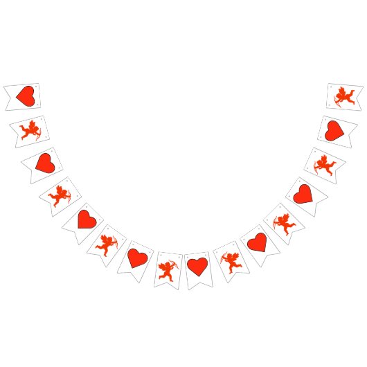 Harten en Cupido Valentijnsdag Banner (Alle)