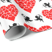 Harten en Cupids Valentijn Cadeaupapier (Rol Hoek)