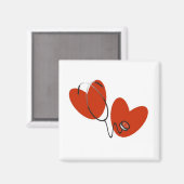 Harten en de T-shirts en de Giften van de Stethosc Magneet (Voorkant / Achterkant)