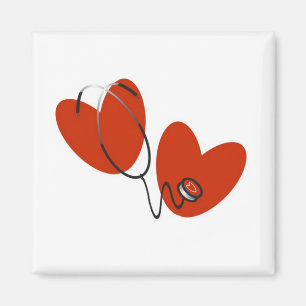 Harten en de T-shirts en de Giften van de Stethosc Magneet