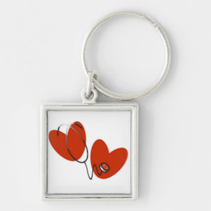 Harten en de T-shirts en de Giften van de Stethosc Sleutelhanger