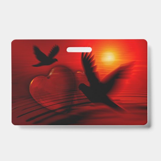 Harten en duiven badge (Voorkant)