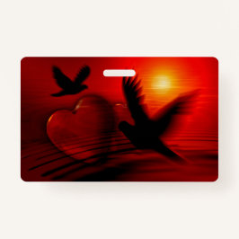 Harten en duiven badge